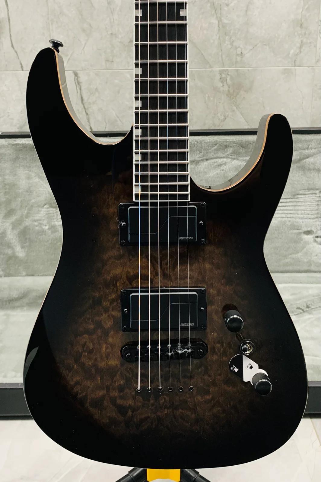 Gitara elektryczna ESP LTD JM-II Black Shadow Burst — widok frontowy